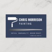 Modern House Painting Service Navy Blue  名刺 (正面)