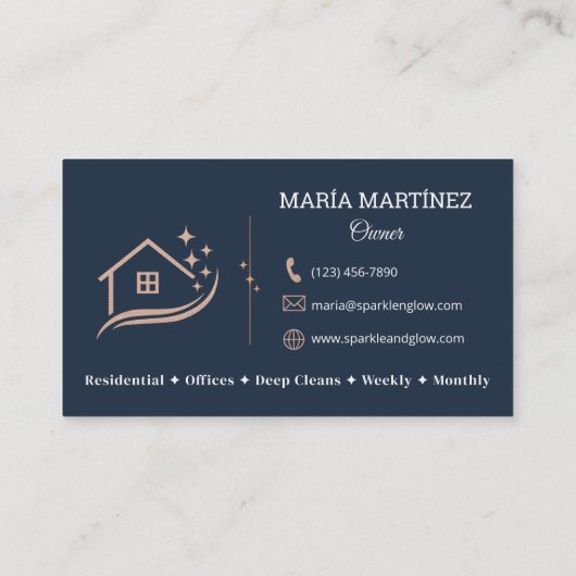 Modern Housekeeping and Cleaning Services 名刺 (裏面)