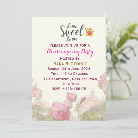 Modern Housewarming Invitation 招待状 (スタンド正面)