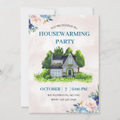 Modern Housewarming Party Invitation 招待状 (正面)