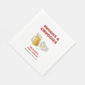 Modern Huggies Chuggies Beer Diaper Baby Shower  スタンダードランチョンナプキン (角)