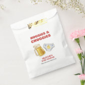 Modern Huggies Chuggies Beer Diaper Baby Shower フェイバーバッグ (封をした状態)