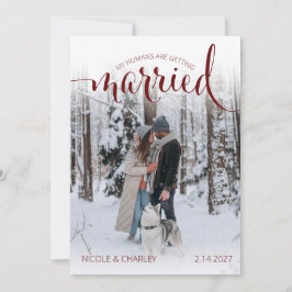Modern Humans Getting Married Pet Photo Engagement セーブザデート