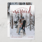 Modern Humans Getting Married Pet Photo Engagement セーブザデート (正面/裏面)