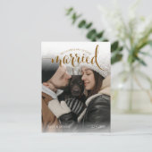 Modern Humans Getting Married Pet Photo Engagement ポストカード (スタンド正面)