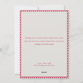 Modern Humor Funny Dog Photo Christmas シーズンカード (裏面)