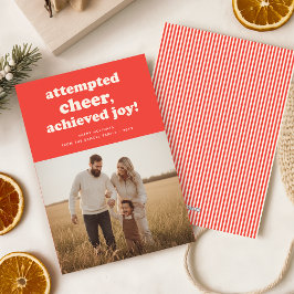 Modern Humor Funny Family Kid Photo Christmas シーズンカード