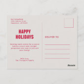 Modern Humor Funny Photo Dog Christmas Postcard ポストカード (裏面)