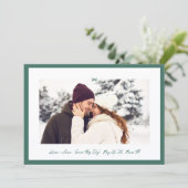 Modern Hunter Green Little Bow Photo Save This Day セーブザデート (スタンド正面)