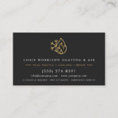 Modern HVAC Services Company Black Gold 名刺 (正面)