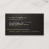 Modern HVAC Technician Black Gold 名刺 (裏面)