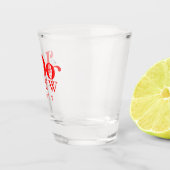 Modern I Do Crew Bold Red Bridesmaid ショットグラス (右)