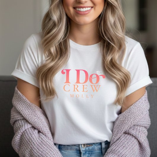 Modern I Do Crew Sunset Gradient Bridesmaid トライブレンドＴシャツ