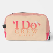 Modern I Do Crew Sunset Gradient Bridesmaid ドップキット (正面)