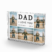 Modern I Love You Dad Grid Collage 5 Photo Block フォトブロック (右)