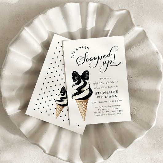 Modern Ice Cream Bridal Shower 招待状