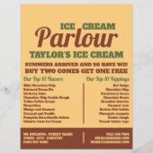 Modern Ice Cream Parlour Advertising チラシ (正面)