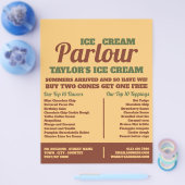 Modern Ice Cream Parlour Advertising チラシ (シングル)