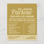 Modern Ice Cream Parlour Advertising Flyer チラシ (正面)