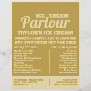 Modern Ice Cream Parlour Advertising Flyer チラシ