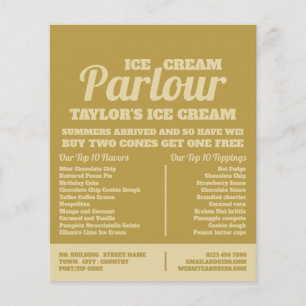 Modern Ice Cream Parlour Advertising Flyer チラシ