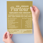 Modern Ice Cream Parlour Advertising Flyer チラシ (手)