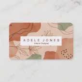 Modern Iconic Botanical Business Card | Editable  名刺 (正面)