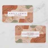Modern Iconic Botanical Business Card | Editable  名刺 (正面/裏面)
