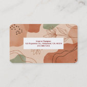 Modern Iconic Botanical Business Card | Editable  名刺 (裏面)