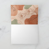 Modern Iconic Botanical Thank You Card | Boho Flor サンキューカード (内部)
