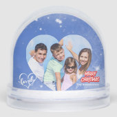 Modern Icy Blue Christmas Family Photo Name (正面)