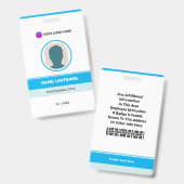 Modern ID Card Identification Badge バッジ (正面＆裏面)