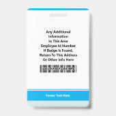 Modern ID Card Identification Badge バッジ (裏面)