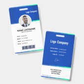 Modern ID Identification Card Photo Badge バッジ (正面&裏面)