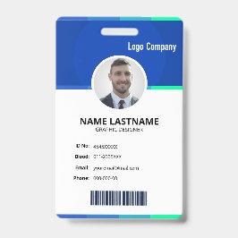Modern ID Identification Card Photo Badge バッジ