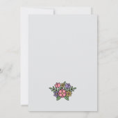 Modern Illustrated Black Couple Wedding Invitation 招待状 (裏面)