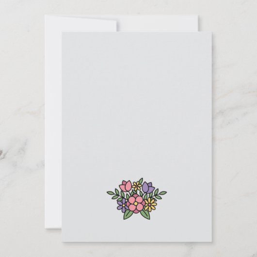 Modern Illustrated Black Couple Wedding Invitation 招待状 (裏面)