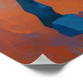 Modern Impressionist Horse Painting Colorful ポスター (角)