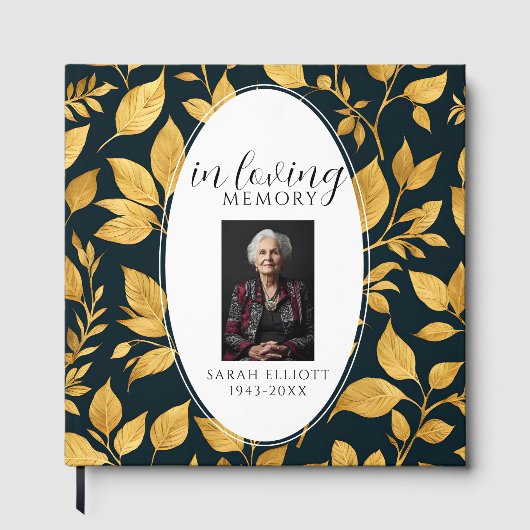 Modern In Loving Memory Foam Board with Photo ゲストブック (正面)