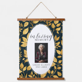 Modern In Loving Memory Foam Board with Photo 吊り下げ型タペストリー
