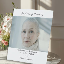 Modern In Loving Memory Funeral Photo Table Sign 台座サイン
