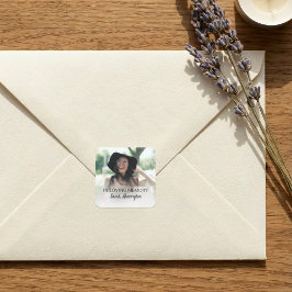 Modern In Loving Memory | Photo Memorial スクエアシール