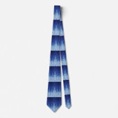 Modern Indigo Shibori Tie-Dye Gradient Pattern ネクタイ (正面)