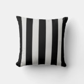 Modern Indoor/Outdoor Black Stripe クッション (正面)