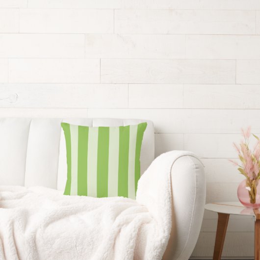 Modern Indoor/Outdoor Green Stripe クッション (ソファ)