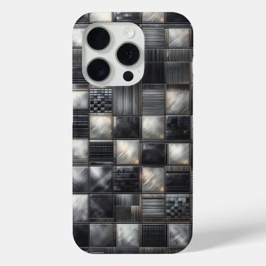 Modern Industrial Metal Mosaic Phone Case - Mixed  Case-Mate iPhoneケース (裏面)