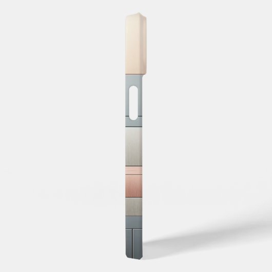 Modern Industrial Metallic Block Pattern Copper an Case-Mate iPhoneケース (裏面 / 右)