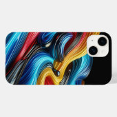 Modern Industrial Metallic Block Pattern Copper an Case-Mate iPhoneケース (裏面 (横))