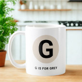 Modern Initial Mug – “G is for [Name]” Design コーヒーマグカップ