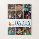 Modern Instagram Square Photo Collage | Guitar ジグソーパズル<br><div class="desc">The perfect gift for any guitar playing dad. Can be customized for any moniker - papa, pépé, grandad, grandpapa, grand-pére, grampa, gramps, grampy, geepa, paw-paw, pappou, pop-pop, poppy, pops, pappy, nonno, opa, baba, abuelo, tutu, saba, lolo etc). 9 photo collage in square format. Easily upload your Instagram pictures to fit....</div>